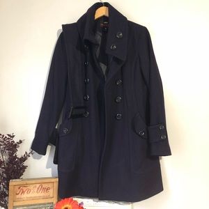 Dark Purple Miss Sixty Belted Pea Coat